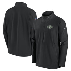 New York Jets Sideline Coach Half-Zip Jacket Black | Nike for Sale