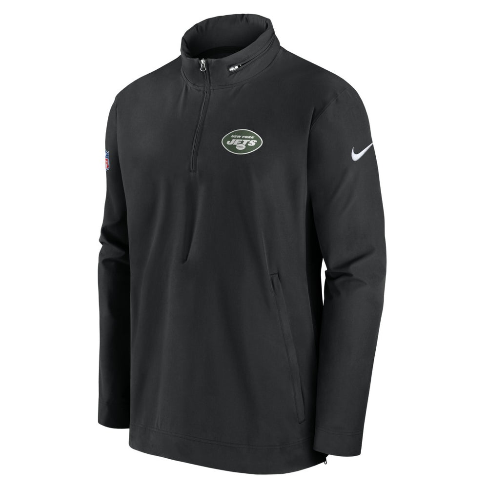 New York Jets Sideline Coach Half-Zip Jacket Black | Nike for Sale