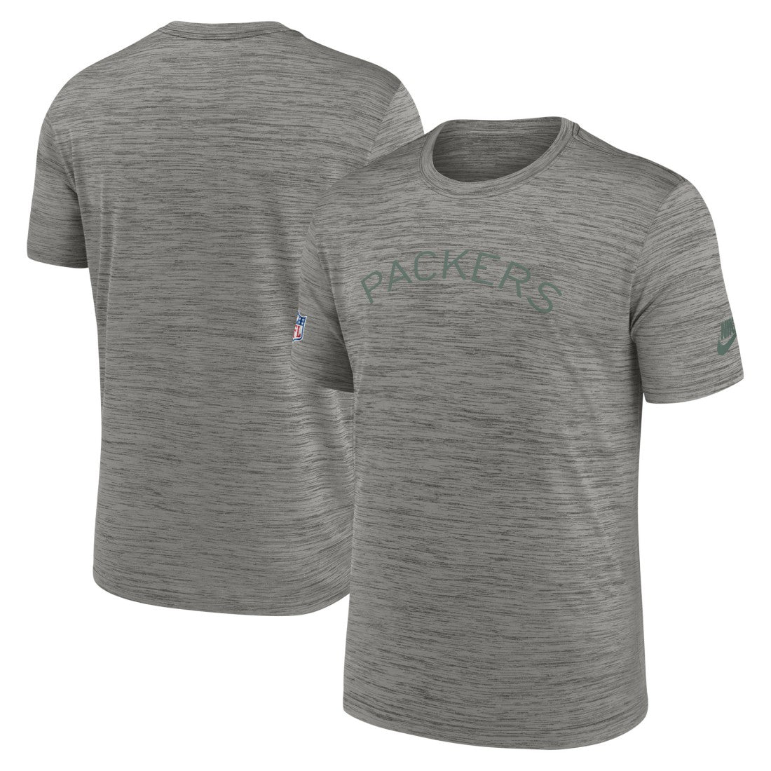 Green Bay Packers 2023 Sideline Alternate Logo Performance T-Shirt Heather Charcoal | Nike for Sale