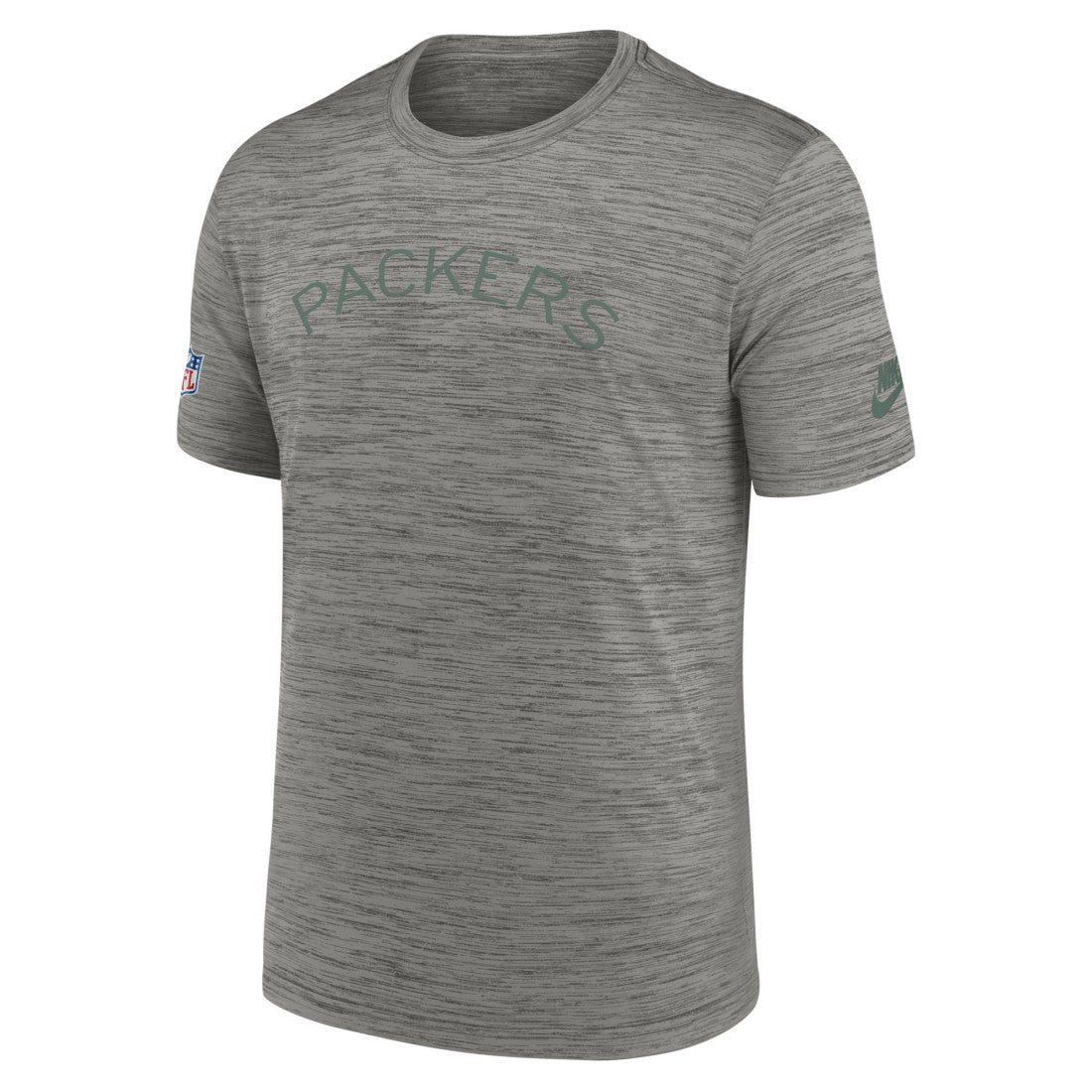 Green Bay Packers 2023 Sideline Alternate Logo Performance T-Shirt Heather Charcoal | Nike for Sale