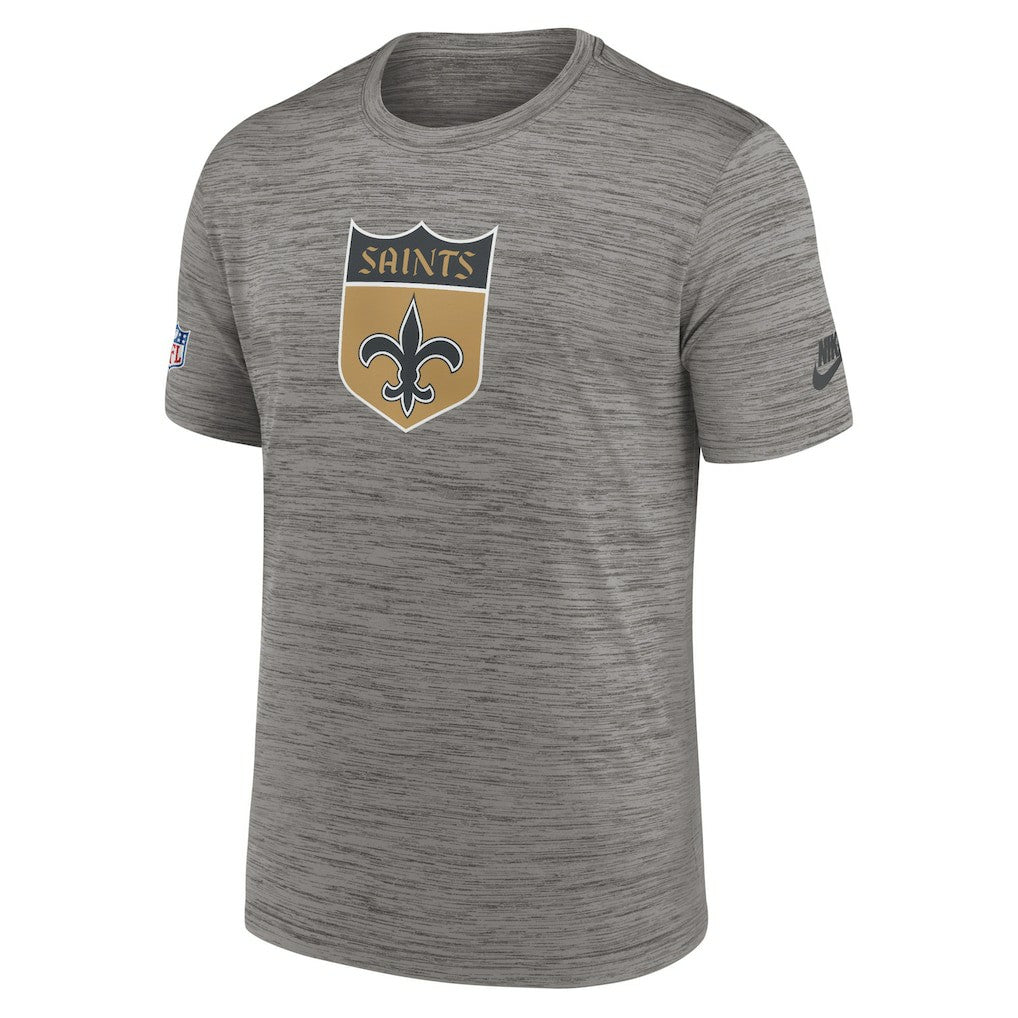 New Orleans Saints 2023 Sideline Alternate Logo Performance T-Shirt Heather Charcoal | Nike for Sale
