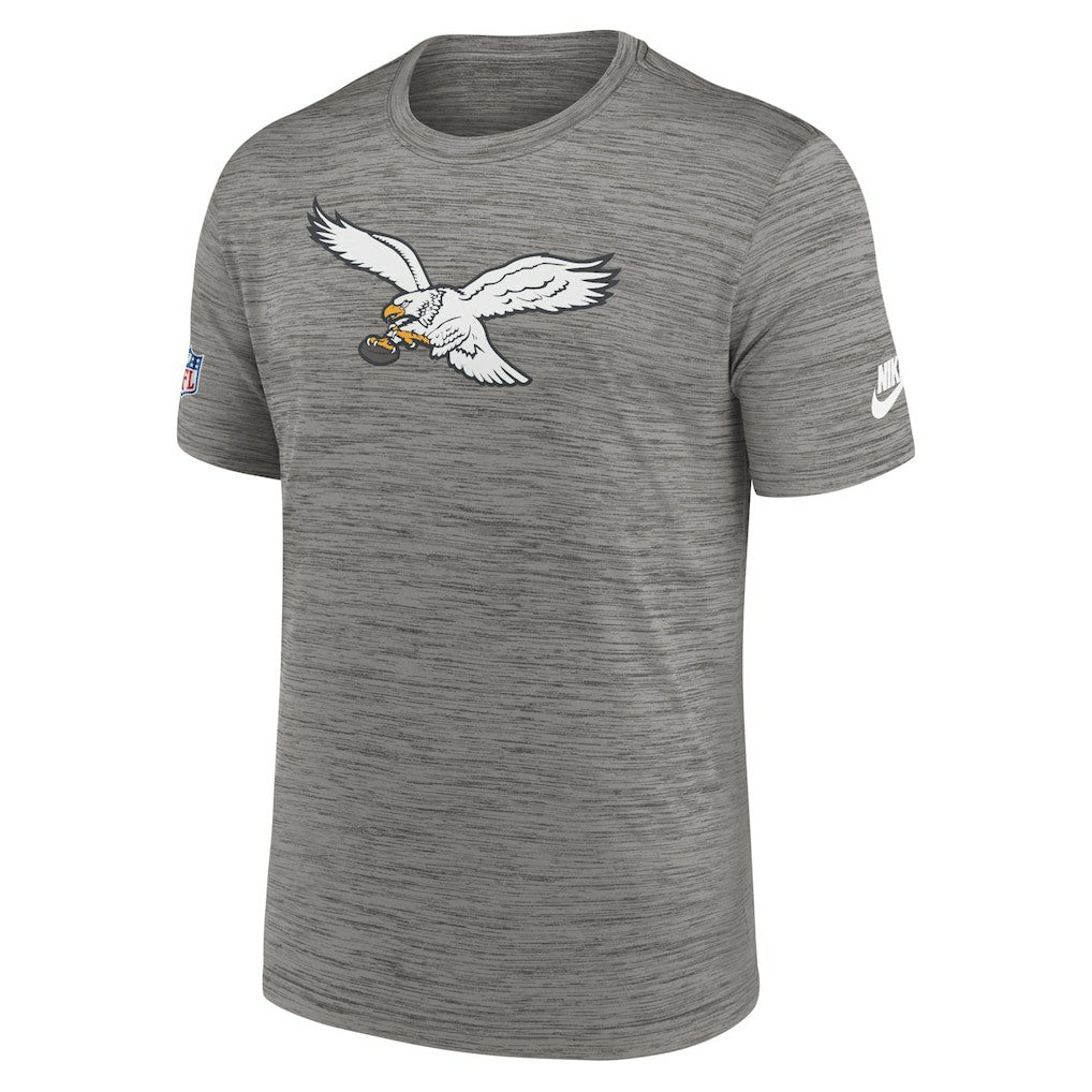 Philadelphia Eagles Sideline Alternate Logo Performance T-Shirt Heather Charcoal | Nike for Sale
