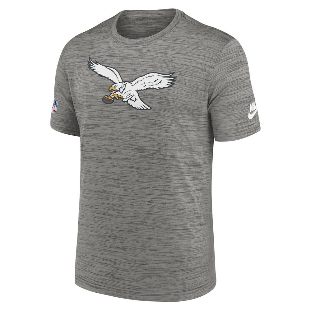 Philadelphia Eagles Sideline Alternate Logo Performance T-Shirt Heather Charcoal | Nike for Sale