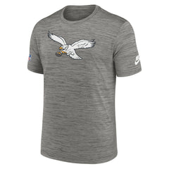 Philadelphia Eagles Sideline Alternate Logo Performance T-Shirt Heather Charcoal | Nike for Sale