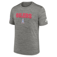 Tennessee Titans Oilers Throwback Sideline Alternate Performance T-Shirt Heather Charcoal | Nike for Sale