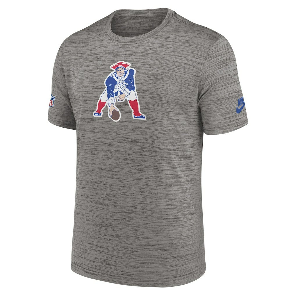 New England Patriots 2023 Sideline Alternate Logo Performance T-Shirt Heather Charcoal | Nike for Sale