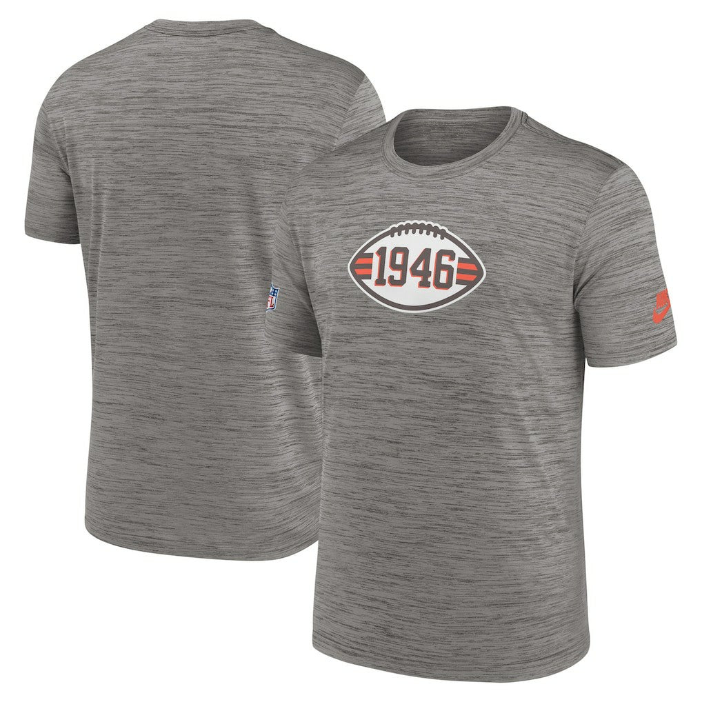 Cleveland Browns 2023 Sideline Alternate Logo Performance T-Shirt Heather Charcoal | Nike for Sale