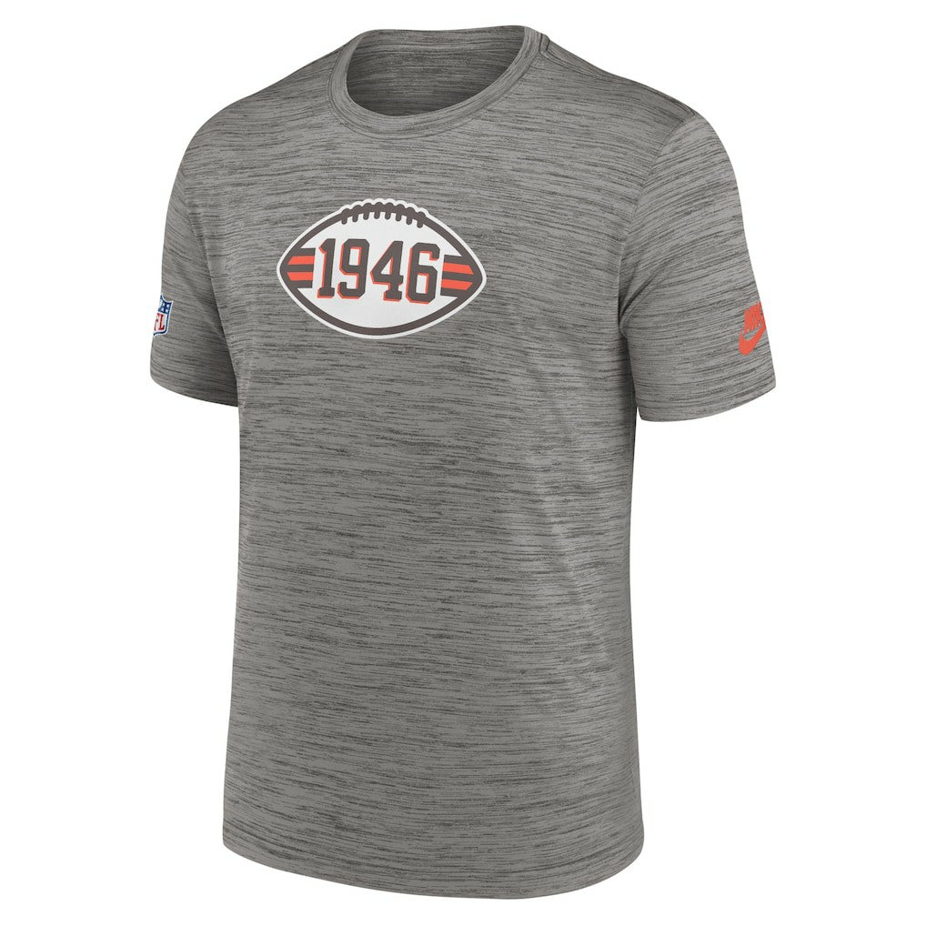 Cleveland Browns 2023 Sideline Alternate Logo Performance T-Shirt Heather Charcoal | Nike for Sale