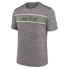 New York Jets Legacy Sideline Performance T-Shirt Heather Charcoal | Nike for Sale