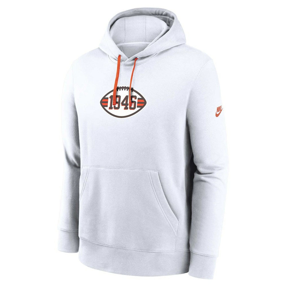 Cleveland Browns 2023 Sideline Club Alternate Tri-Blend Pullover Hoodie White | Nike for Sale