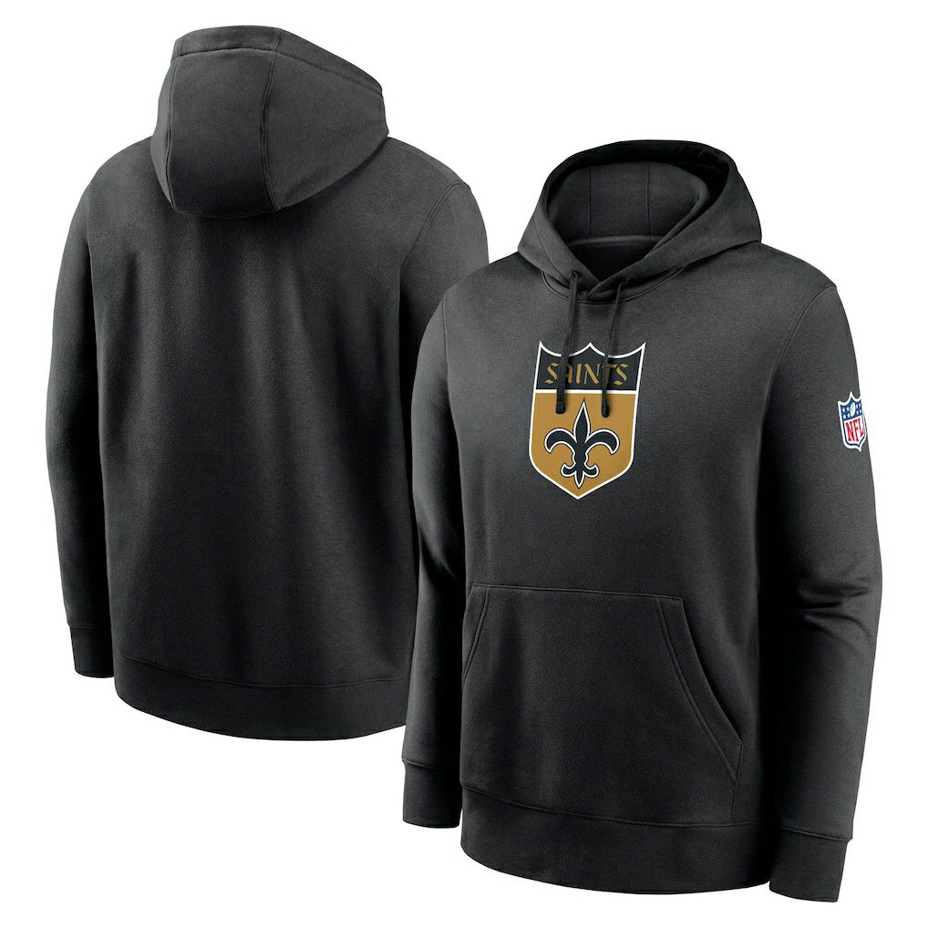 New Orleans Saints 2023 Sideline Club Alternate Tri-Blend Pullover Hoodie Black | Nike for Sale
