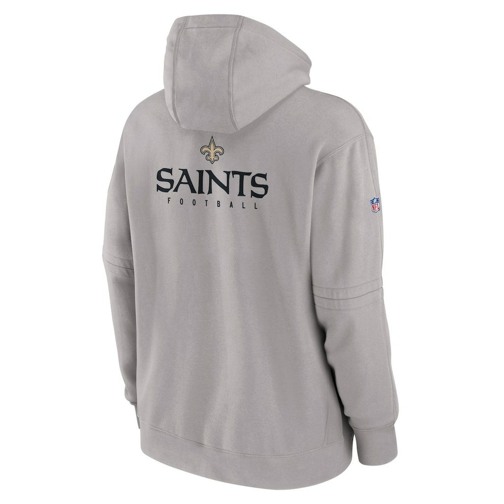 New Orleans Saints Sideline Club Fleece Pullover Hoodie Gray | Nike for Sale