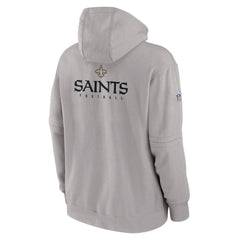 New Orleans Saints Sideline Club Fleece Pullover Hoodie Gray | Nike for Sale
