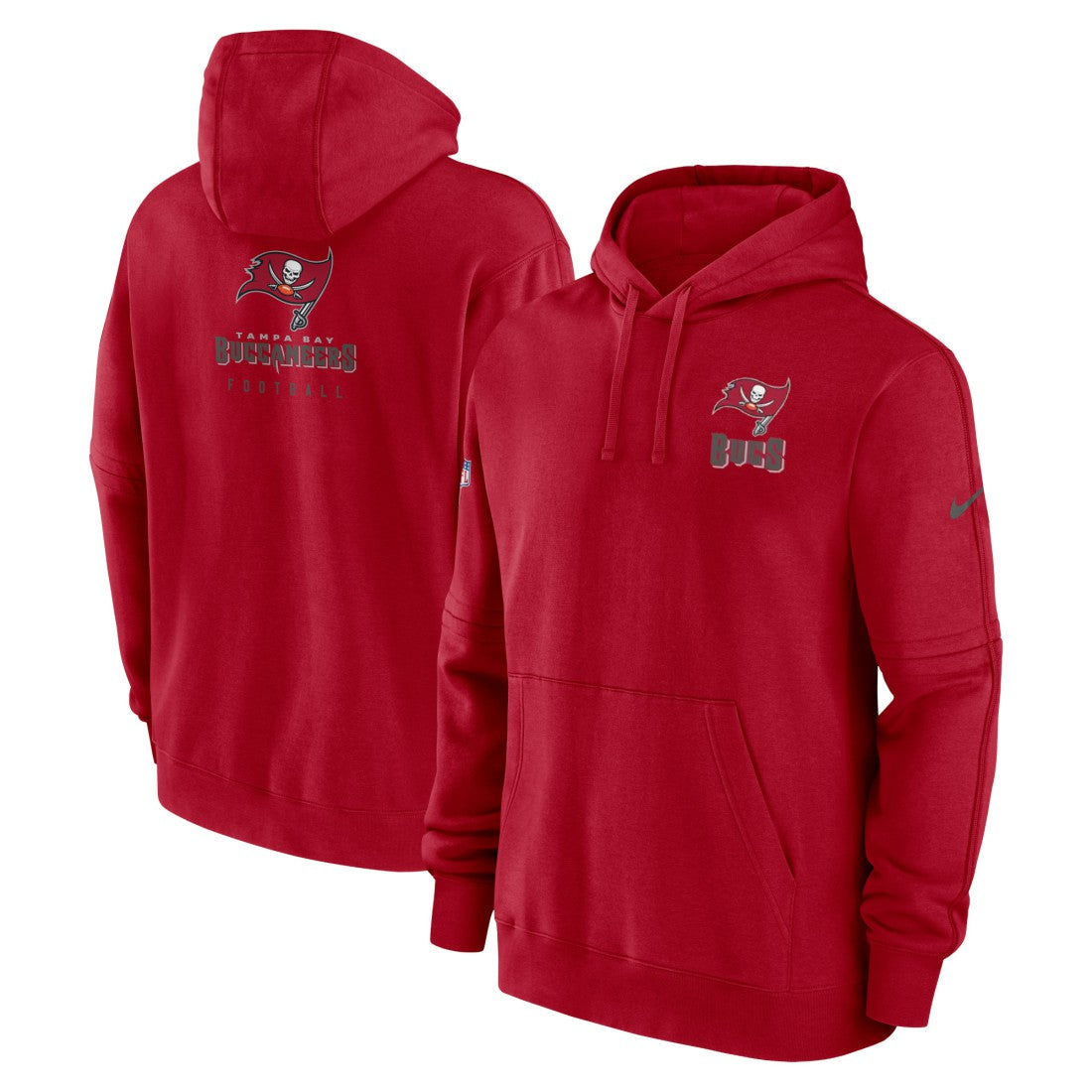 Tampa Bay Buccaneers Sideline Club Fleece Pullover Hoodie Red | Nike for Sale