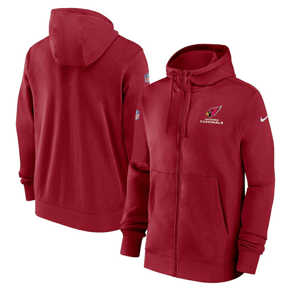 Arizona Cardinals 2023/24 Sideline Club Full-Zip Hoodie Red | Nike for Sale