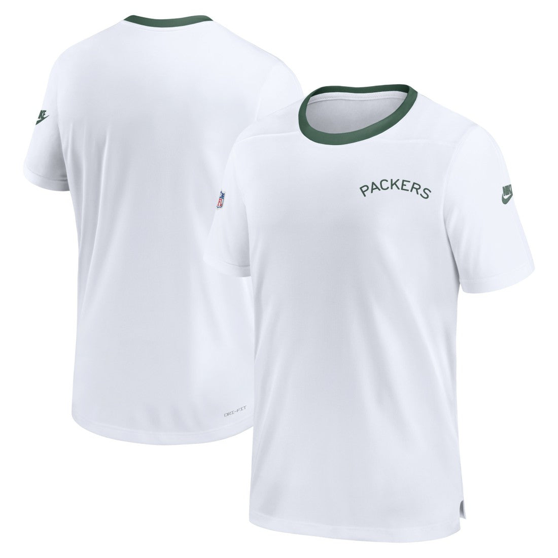 Green Bay Packers Men's Sideline Coaches Alternate Performance T-Shirt White | Nike for Sale
