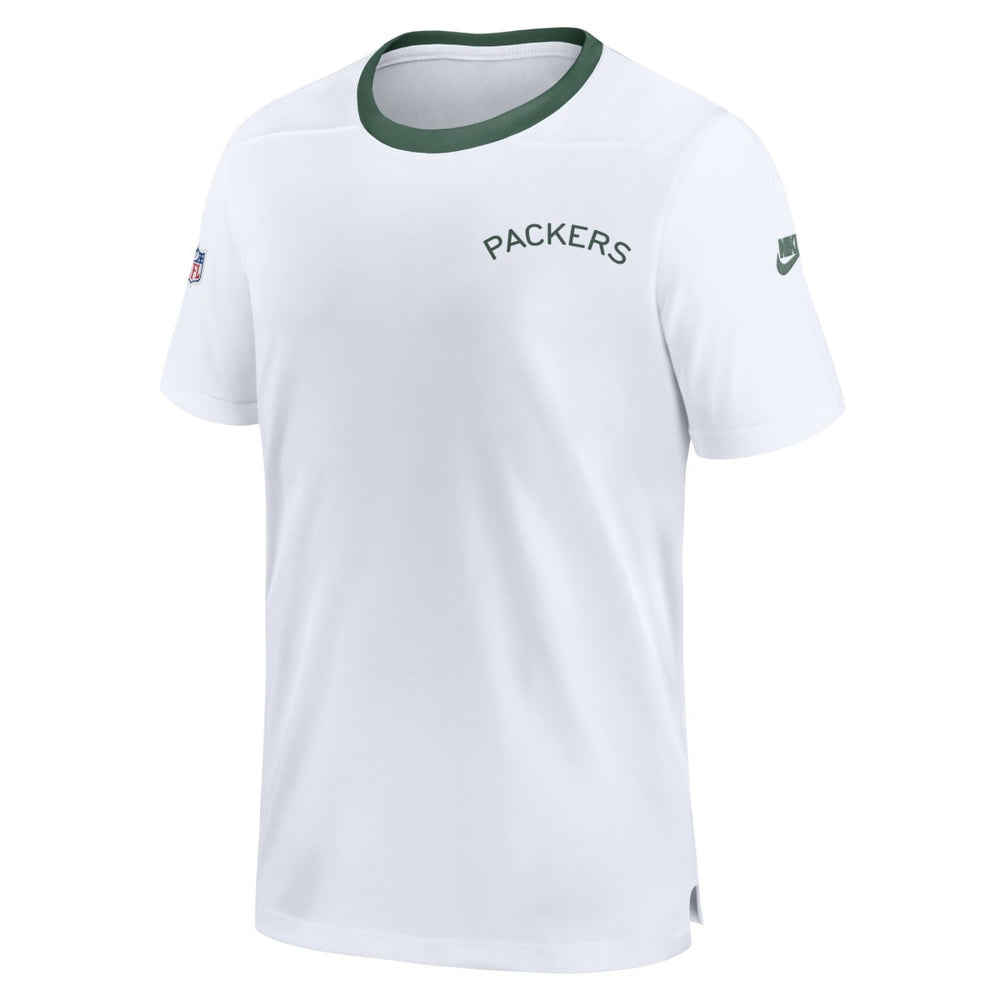 Green Bay Packers Men's Sideline Coaches Alternate Performance T-Shirt White | Nike for Sale