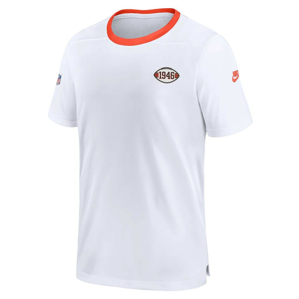 Cleveland Browns Men's Sideline Coaches Alternate Performance T-Shirt White | Nike for Sale
