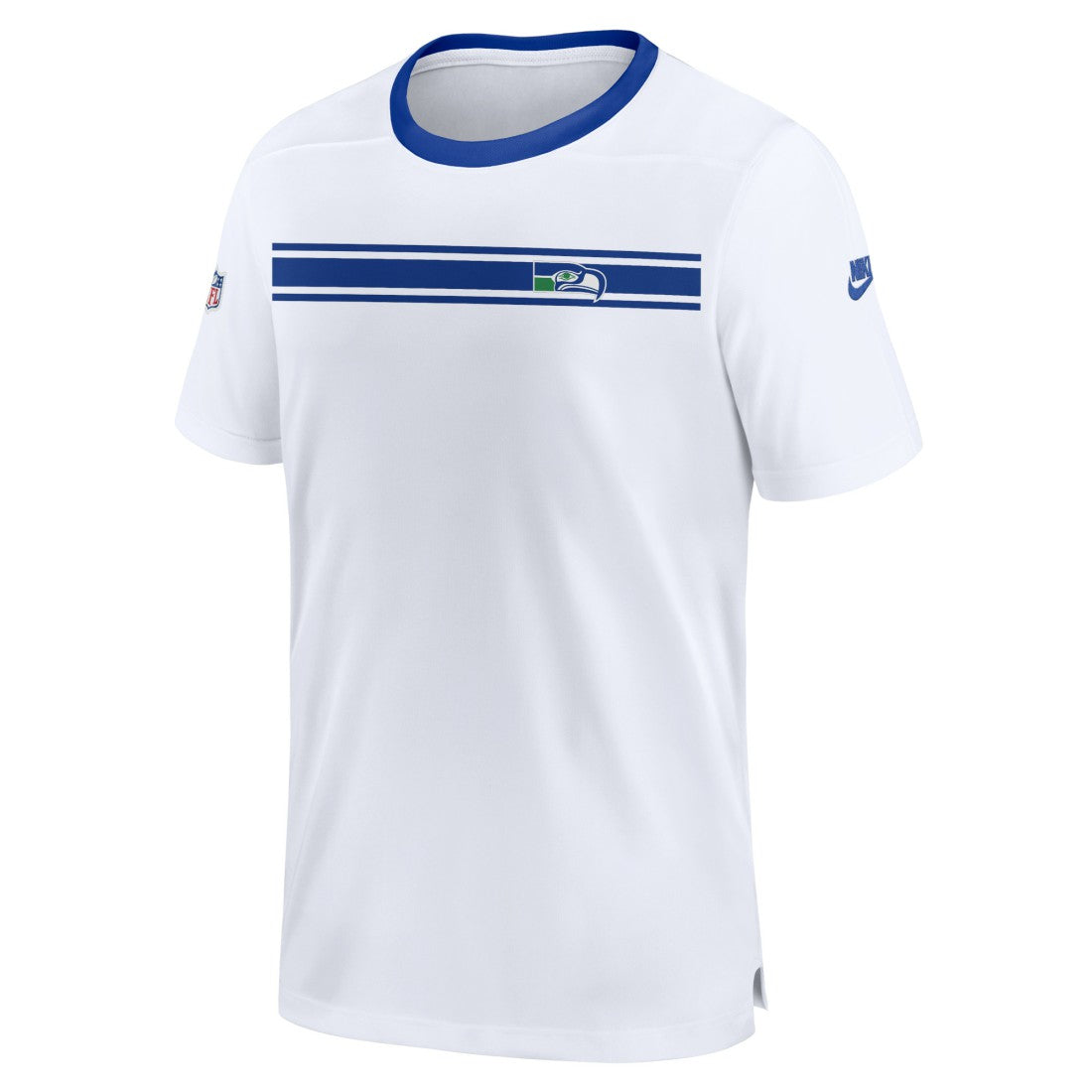 Seattle Seahawks Throwback Sideline Coaches Performance T-Shirt White | Nike for Sale