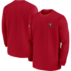 Tampa Bay Buccaneers 2023 Sideline Throwback Heavy Brushed Waffle Long Sleeve Top Red | Nike for Sale