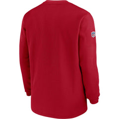 Tampa Bay Buccaneers 2023 Sideline Throwback Heavy Brushed Waffle Long Sleeve Top Red | Nike for Sale