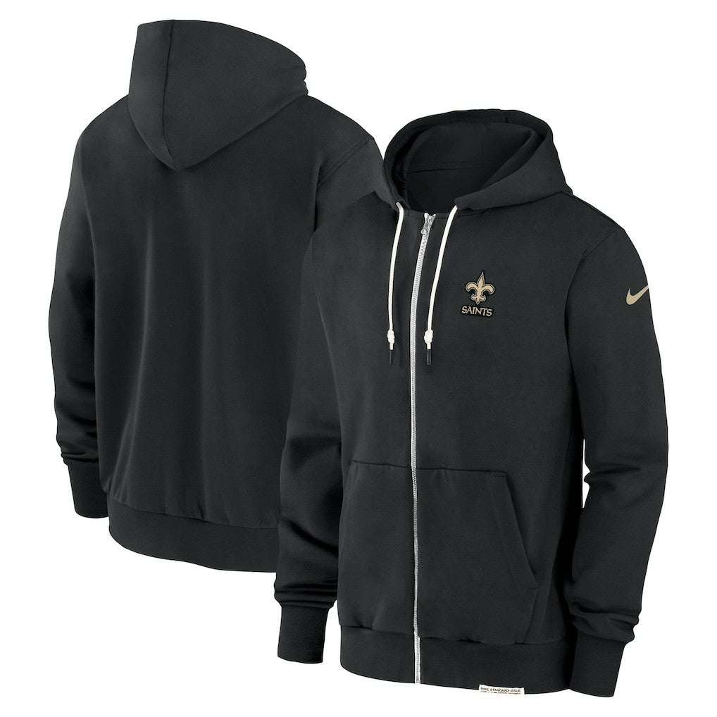 New Orleans Saints Sideline Performance Full-Zip Hoodie Jacket Black | Nike for Sale