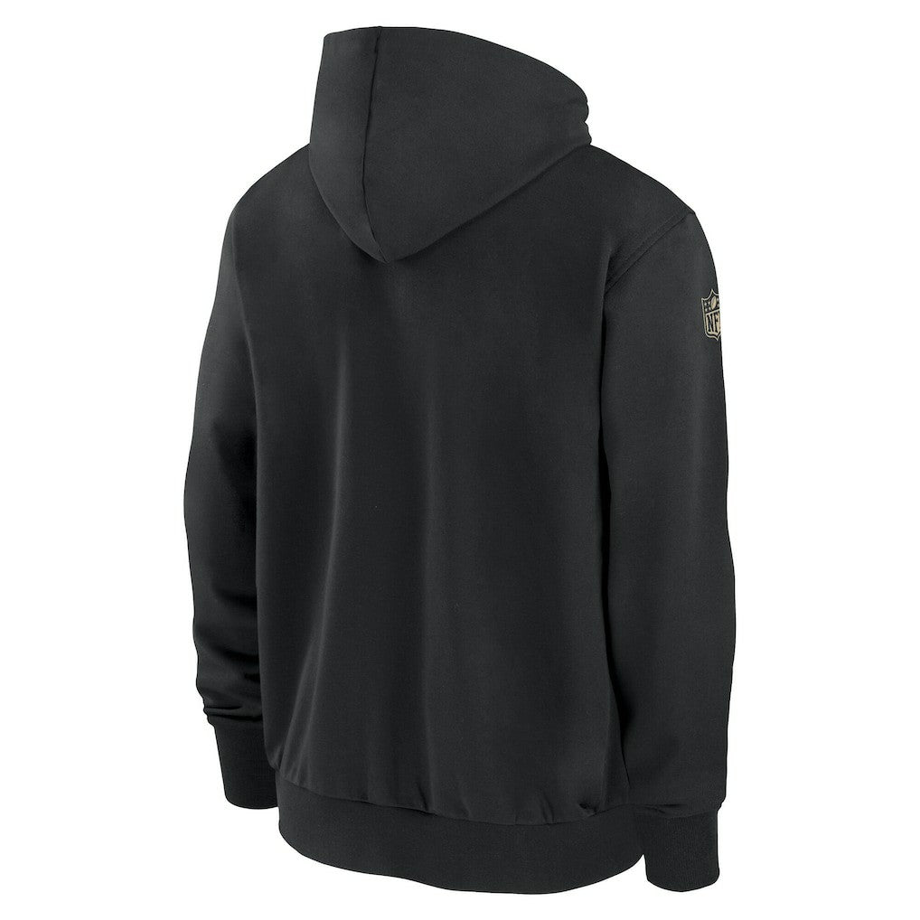 New Orleans Saints Sideline Performance Full-Zip Hoodie Jacket Black | Nike for Sale