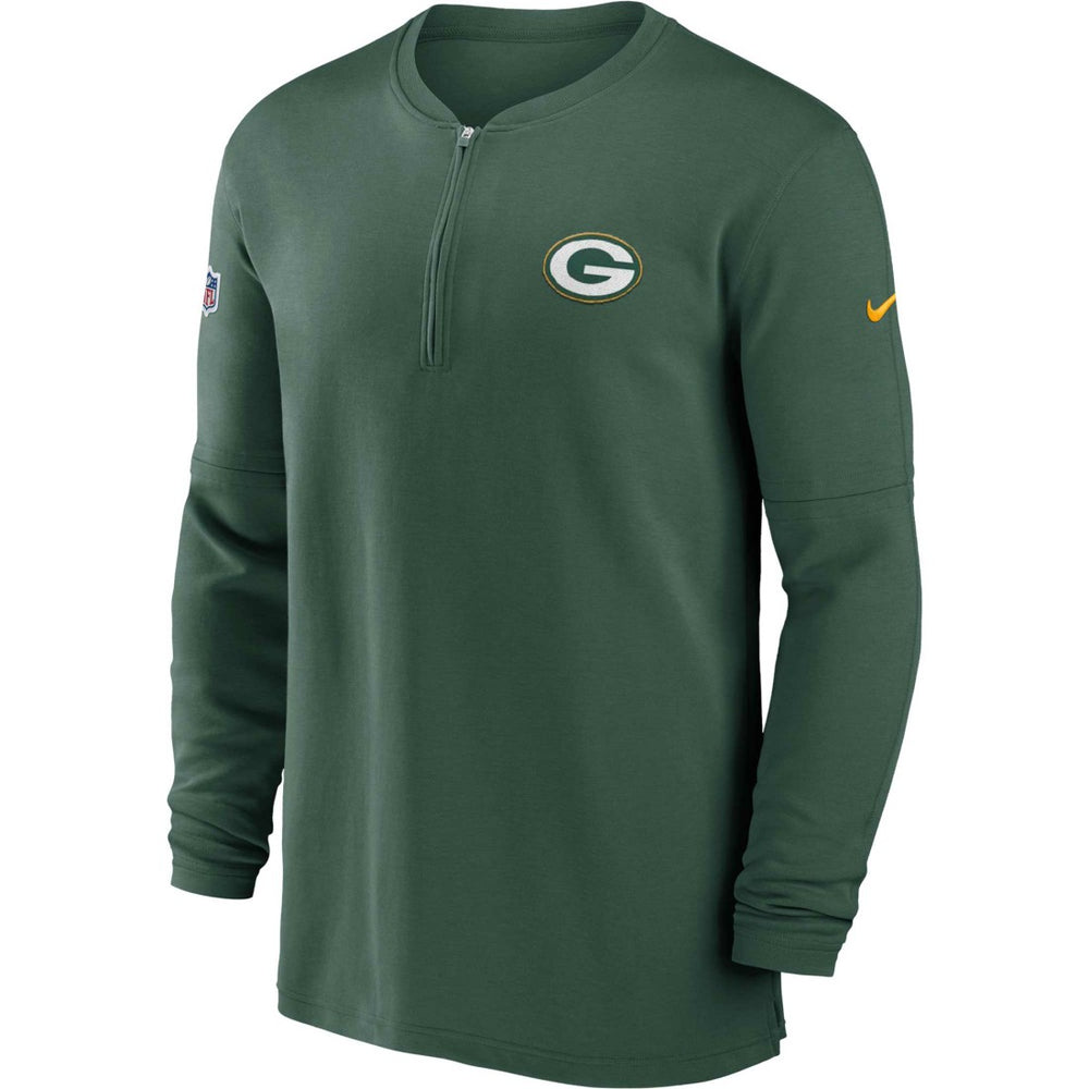Green Bay Packers 2023 Sideline Performance Long Sleeve Tri-Blend Quarter-Zip Top Green | Nike for Sale