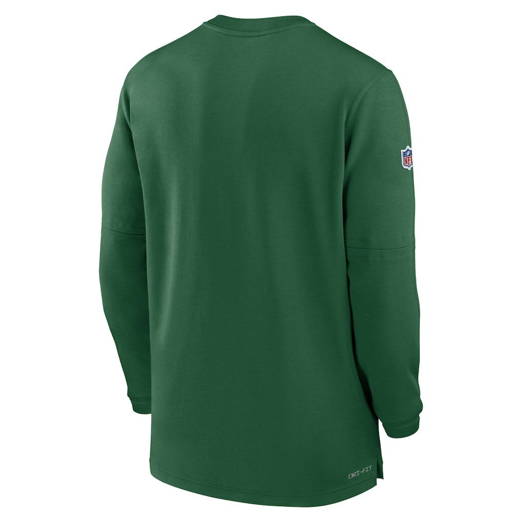 New York Jets 2023 Sideline Performance Long Sleeve Tri-Blend Quarter-Zip Top Green | Nike for Sale
