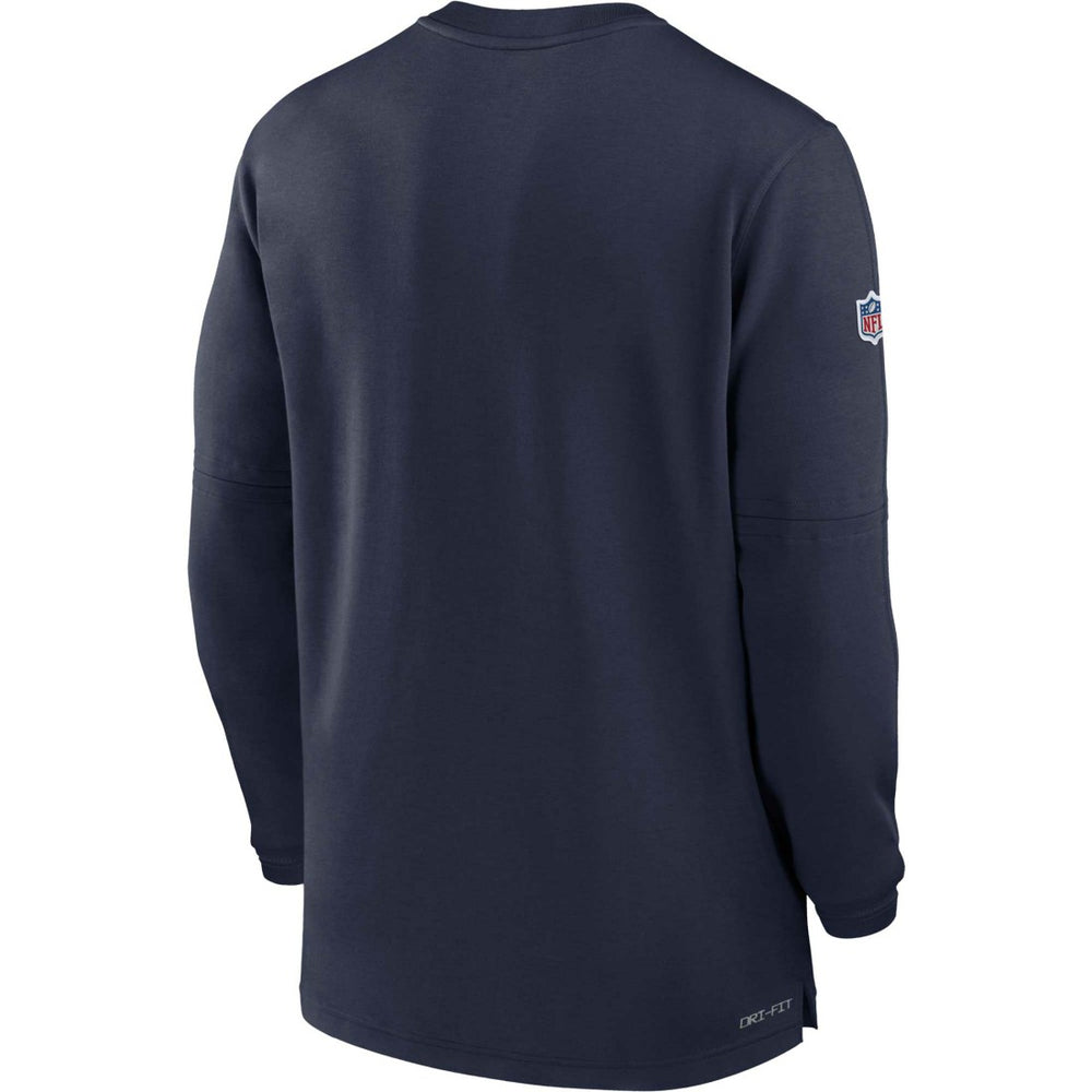 Tennessee Titans 2023 Sideline Performance Long Sleeve Tri-Blend Quarter-Zip Top Navy | Nike for Sale