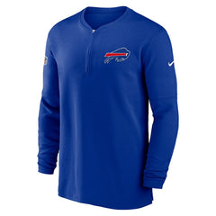 Buffalo Bills 2023 Sideline Performance Long Sleeve Tri-Blend Quarter-Zip Top Royal | Nike for Sale
