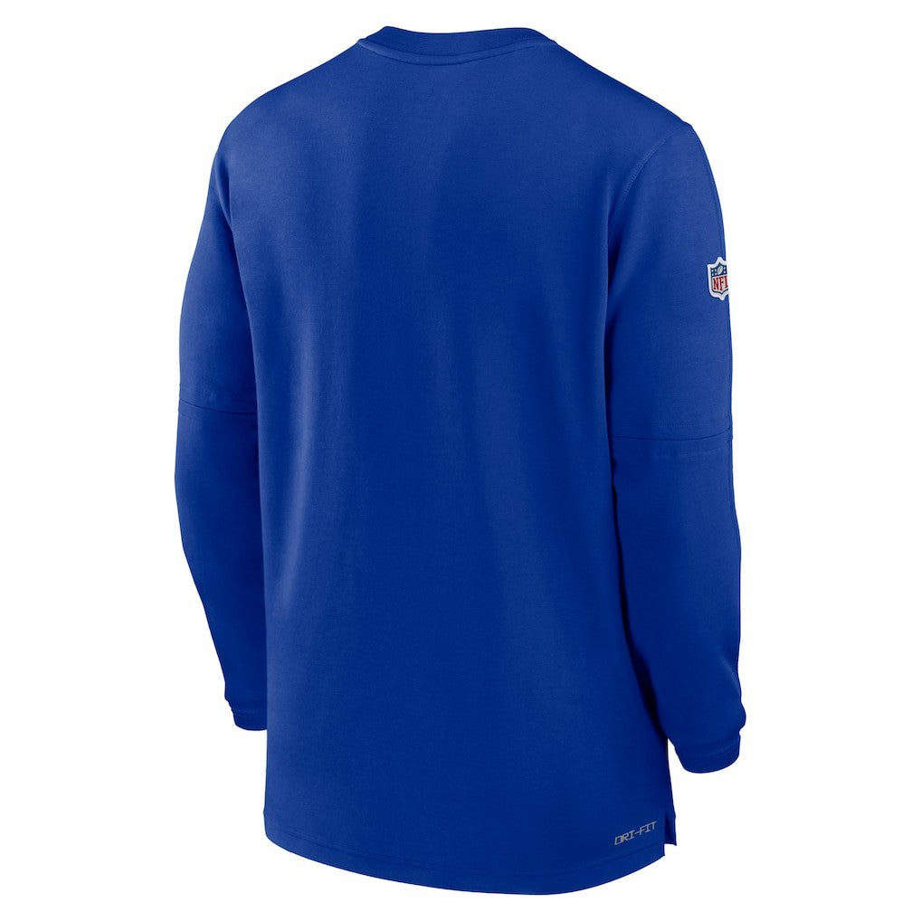 Buffalo Bills 2023 Sideline Performance Long Sleeve Tri-Blend Quarter-Zip Top Royal | Nike for Sale