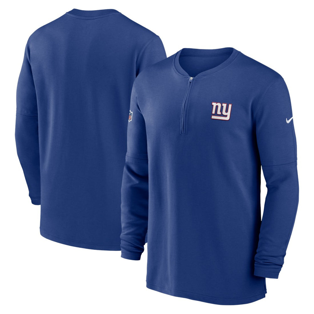 New York Giants 2023 Sideline Performance Long Sleeve Tri-Blend Quarter-Zip Top Royal | Nike for Sale