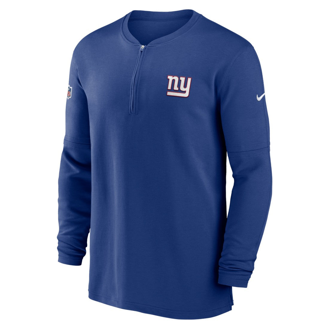 New York Giants 2023 Sideline Performance Long Sleeve Tri-Blend Quarter-Zip Top Royal | Nike for Sale