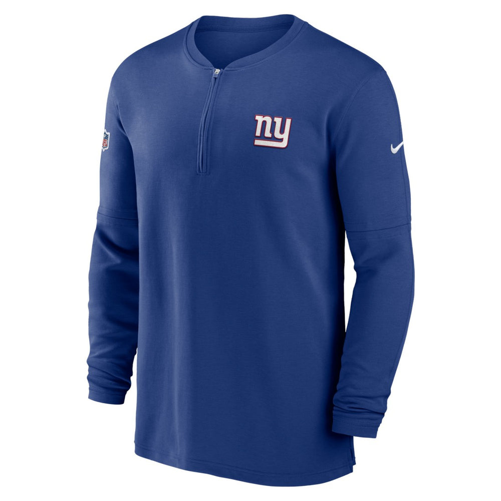 New York Giants 2023 Sideline Performance Long Sleeve Tri-Blend Quarter-Zip Top Royal | Nike for Sale