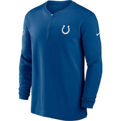 Indianapolis Colts 2023 Sideline Performance Long Sleeve Tri-Blend Quarter-Zip Top Royal | Nike for Sale