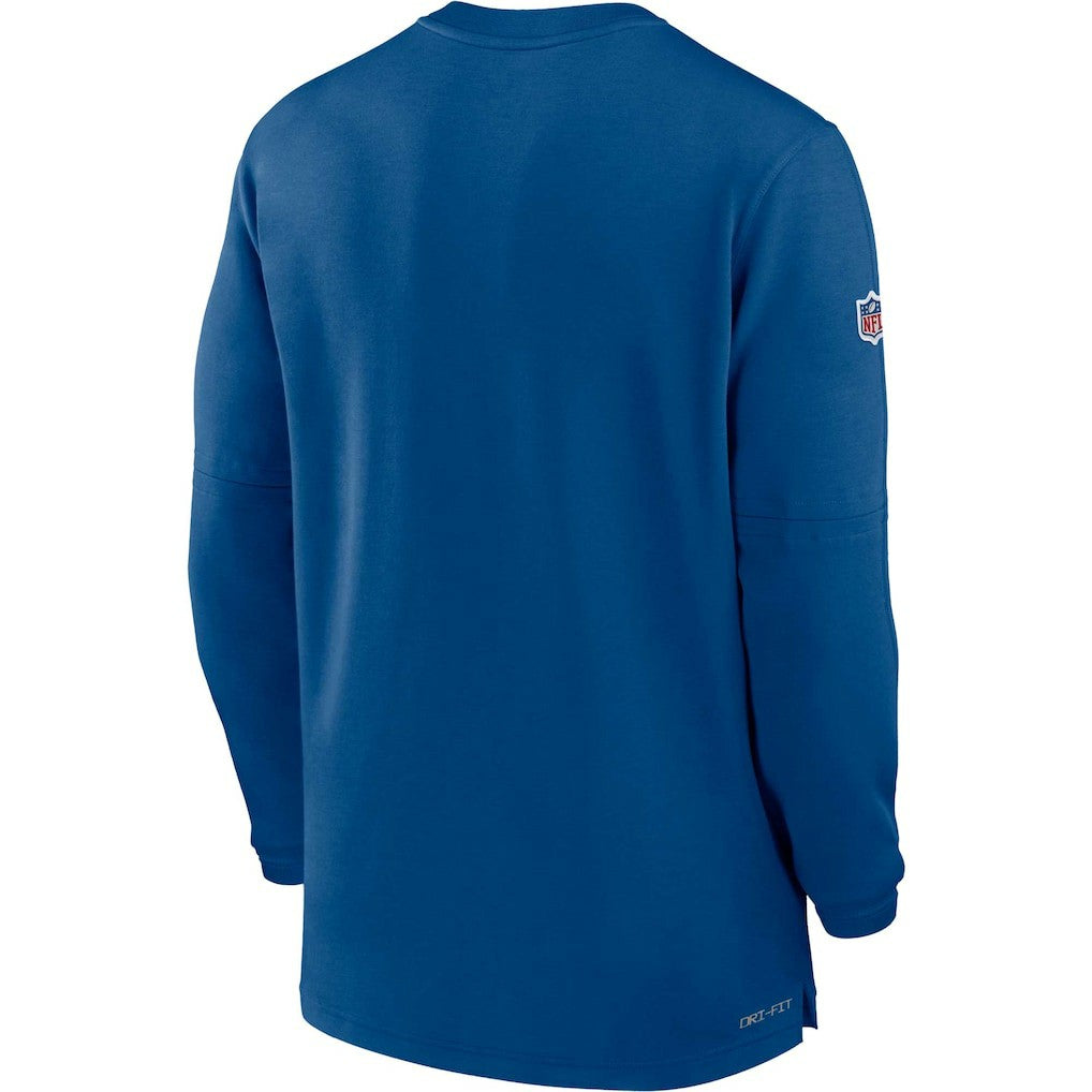 Indianapolis Colts 2023 Sideline Performance Long Sleeve Tri-Blend Quarter-Zip Top Royal | Nike for Sale