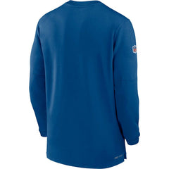 Indianapolis Colts 2023 Sideline Performance Long Sleeve Tri-Blend Quarter-Zip Top Royal | Nike for Sale