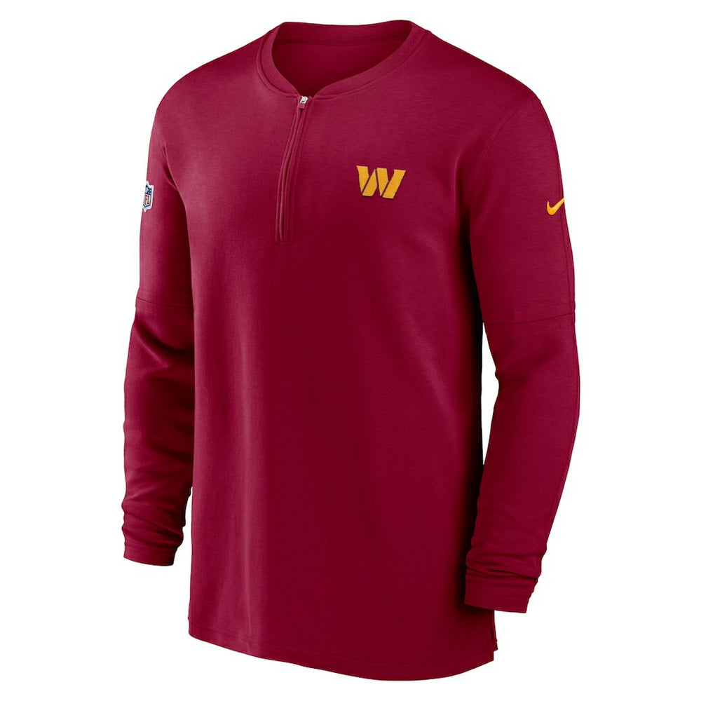 Washington Commanders 2023 Sideline Performance Long Sleeve Tri-Blend Quarter-Zip Top Burgundy | Nike for Sale