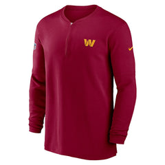 Washington Commanders 2023 Sideline Performance Long Sleeve Tri-Blend Quarter-Zip Top Burgundy | Nike for Sale