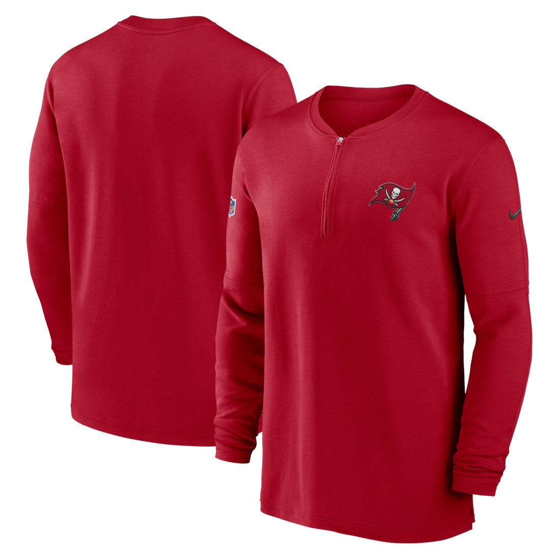 Tampa Bay Buccaneers 2023 Sideline Performance Long Sleeve Tri-Blend Quarter-Zip Top Red | Nike for Sale