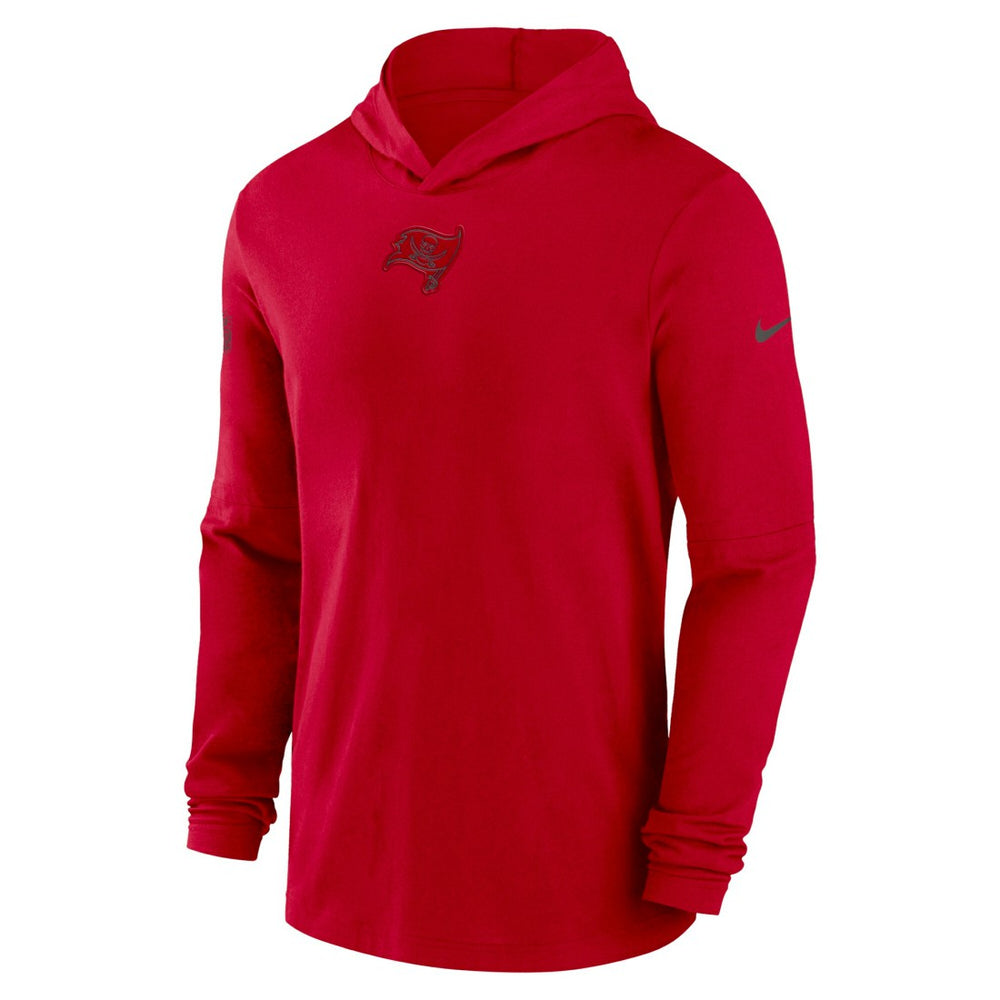 Tampa Bay Buccaneers Sideline Performance Long Sleeve Hoodie T-Shirt Red | Nike for Sale