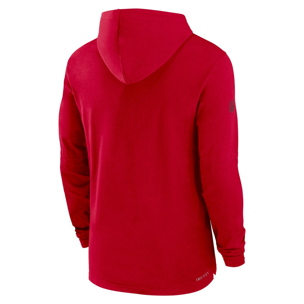 Tampa Bay Buccaneers Sideline Performance Long Sleeve Hoodie T-Shirt Red | Nike for Sale