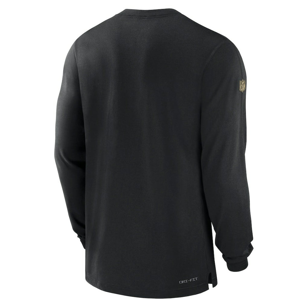 New Orleans Saints 2023 Sideline Performance Long Sleeve T-Shirt Black | Nike for Sale