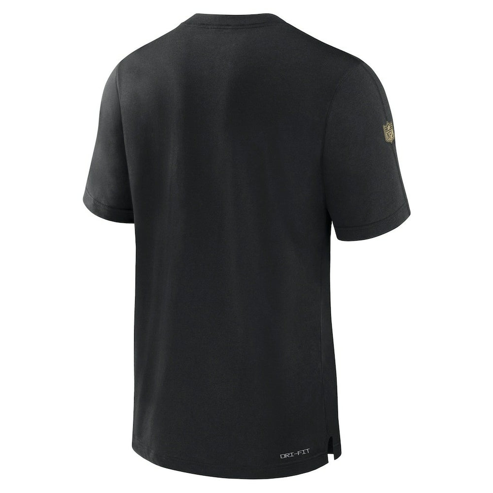 New Orleans Saints 2023 Sideline Performance T-Shirt Black | Nike for Sale