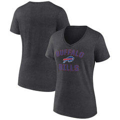 Buffalo Bills Women's Victory Arch Team V-Neck T-Shirt Charcoal | NFL