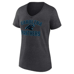 Carolina Panthers Women's Victory Arch Team V-Neck T-Shirt Charcoal | NFL