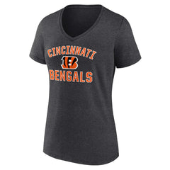 Cincinnati Bengals Women's Victory Arch Team V-Neck T-Shirt Charcoal | NFL