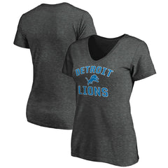 Detroit Lions Women's Victory Arch Team V-Neck T-Shirt Charcoal | NFL