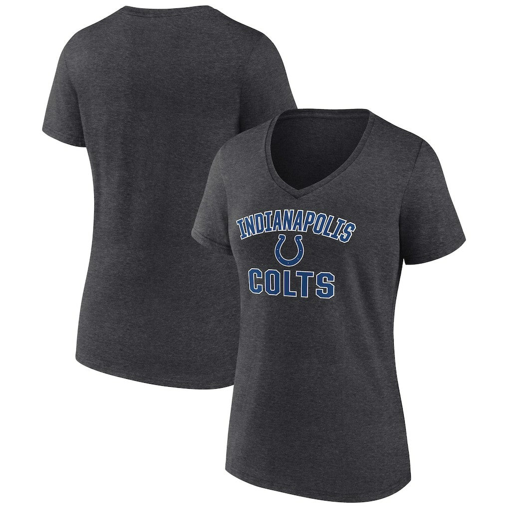 Indianapolis Colts Women's Victory Arch Team V-Neck T-Shirt Charcoal | NFL